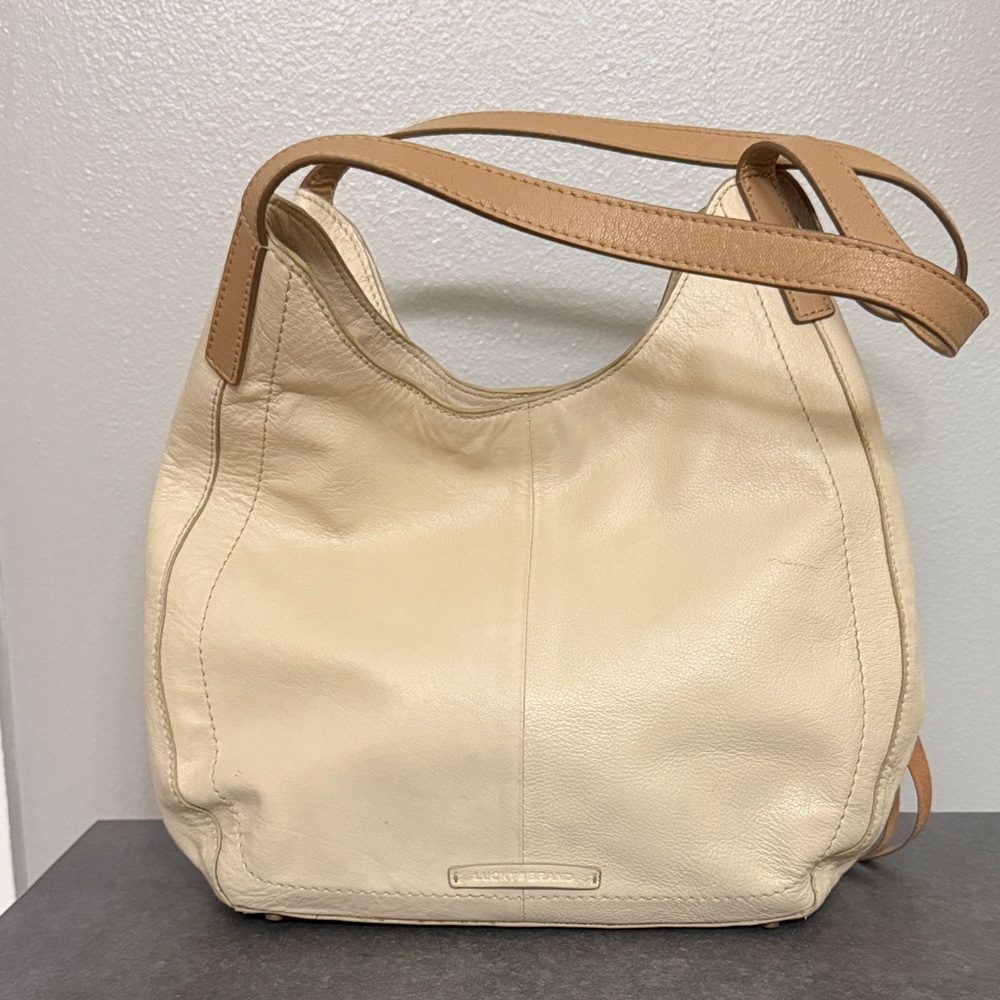 Preloved Lucky Brand Tan Leather Hobo Bag